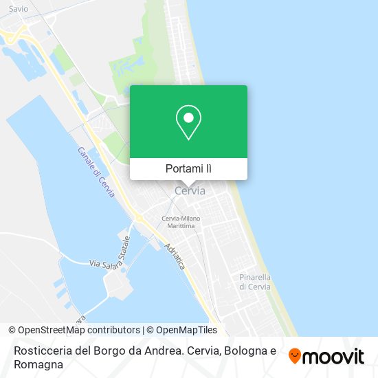 Mappa Rosticceria del Borgo da Andrea. Cervia