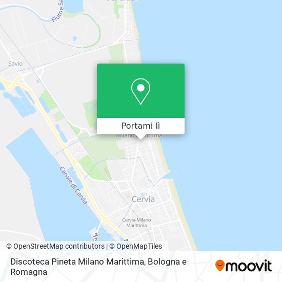 Mappa Discoteca Pineta Milano Marittima