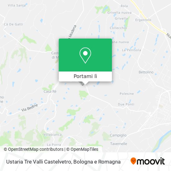 Mappa Ustaria Tre Valli Castelvetro