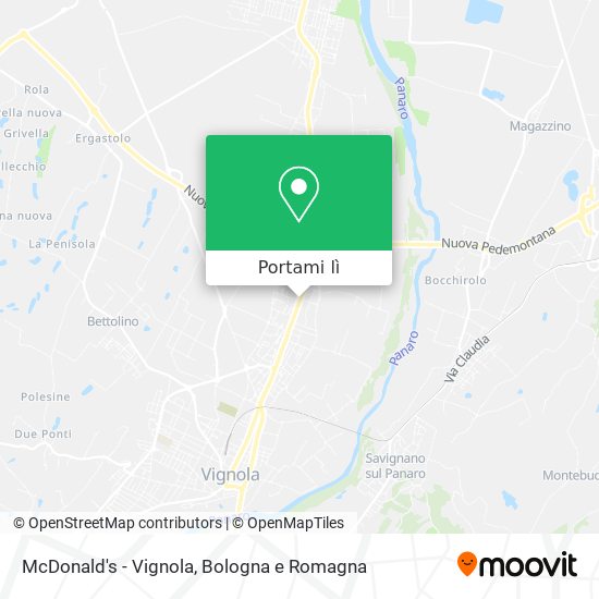 Mappa McDonald's - Vignola