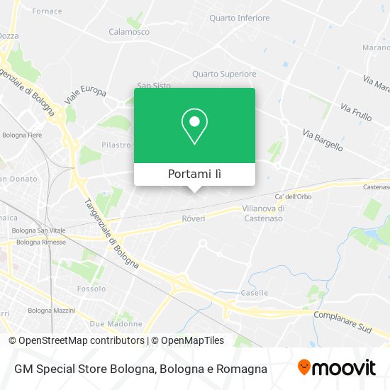 Mappa GM Special Store Bologna