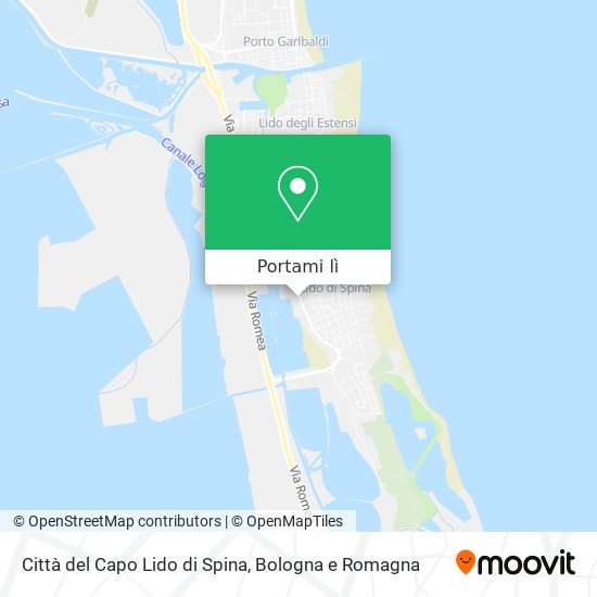 Mappa Città del Capo Lido di Spina