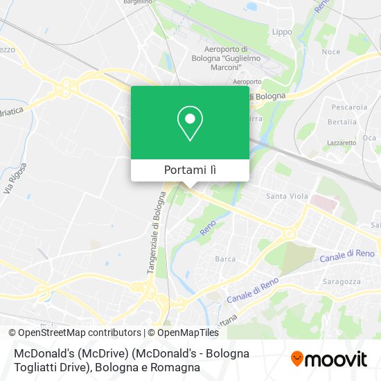 Mappa McDonald's (McDrive) (McDonald's - Bologna Togliatti Drive)