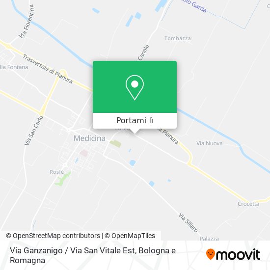 Mappa Via Ganzanigo / Via San Vitale Est