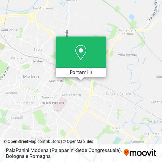 Mappa PalaPanini Modena (Palapanini-Sede Congressuale)