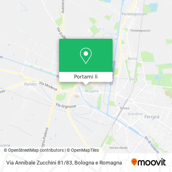 Mappa Via Annibale Zucchini 81/83