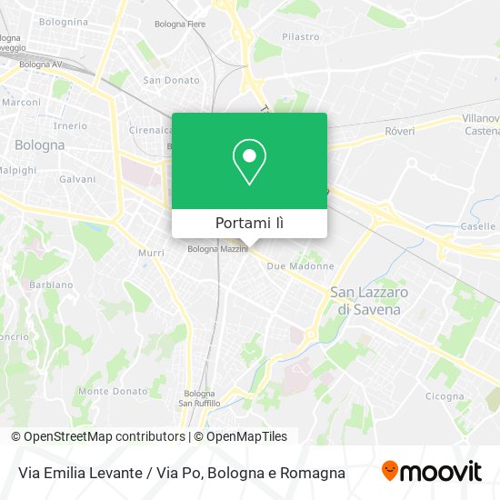 Mappa Via Emilia Levante / Via Po