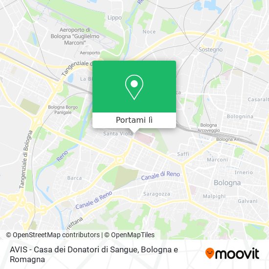 Mappa AVIS - Casa dei Donatori di Sangue