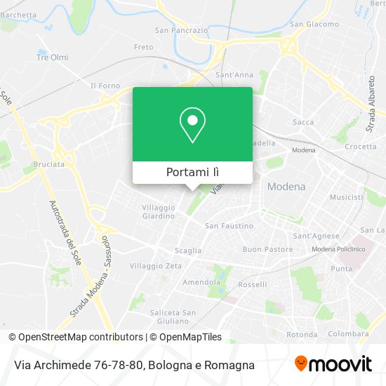 Mappa Via Archimede 76-78-80
