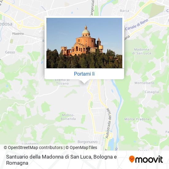 Mappa Santuario della Madonna di San Luca