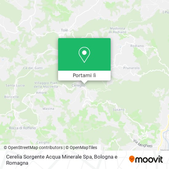 Mappa Cerelia Sorgente Acqua Minerale Spa