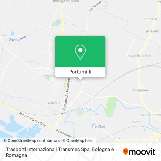Mappa Trasporti Internazionali Transmec Spa