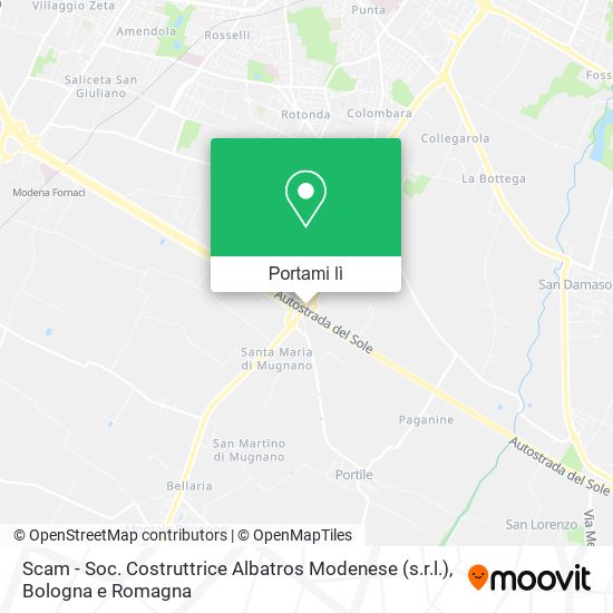 Mappa Scam - Soc. Costruttrice Albatros Modenese (s.r.l.)