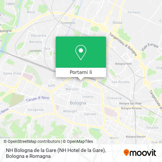 Mappa NH Bologna de la Gare