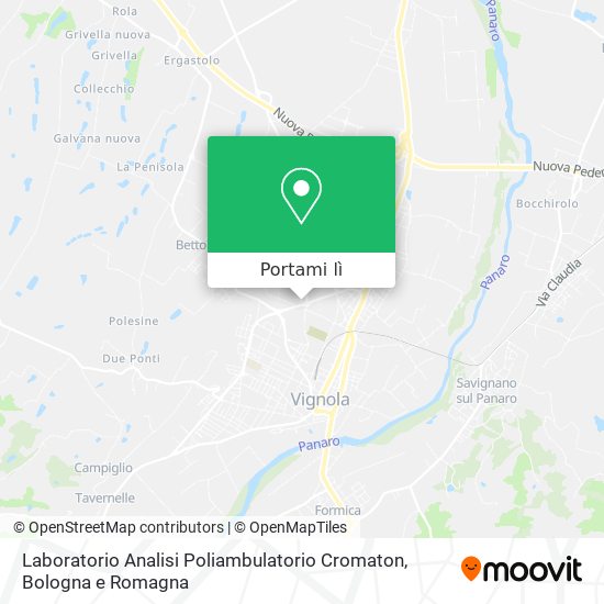 Mappa Laboratorio Analisi Poliambulatorio Cromaton