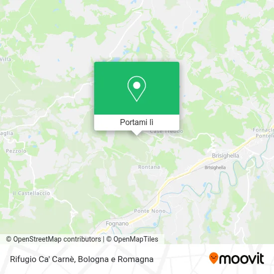 Mappa Rifugio Ca' Carnè