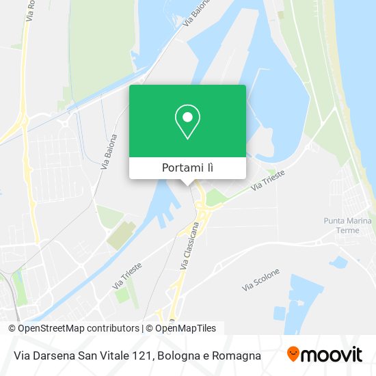 Mappa Via Darsena San Vitale 121