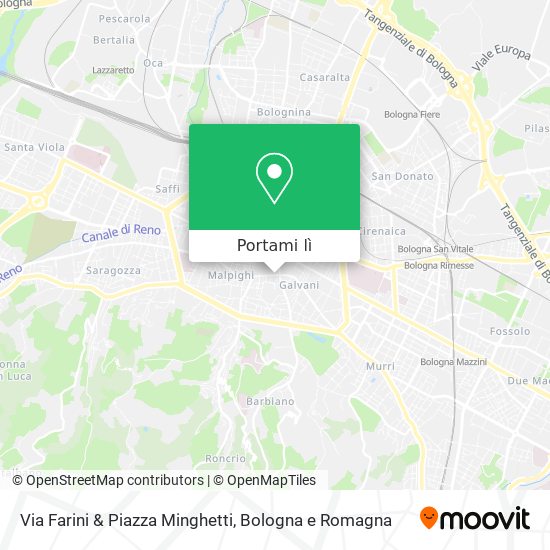 Mappa Via Farini & Piazza Minghetti