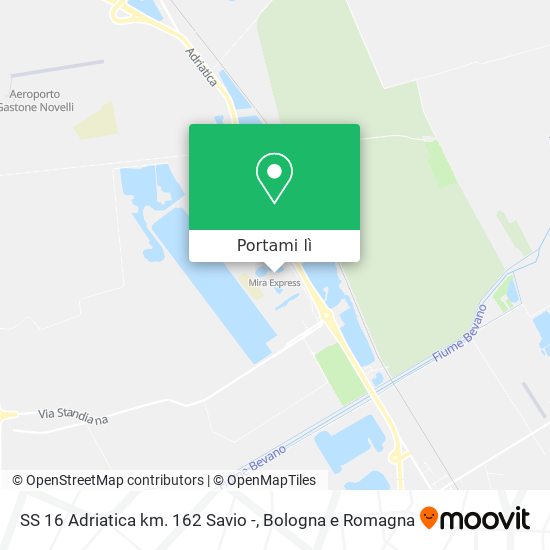 Mappa SS 16 Adriatica km. 162 Savio -