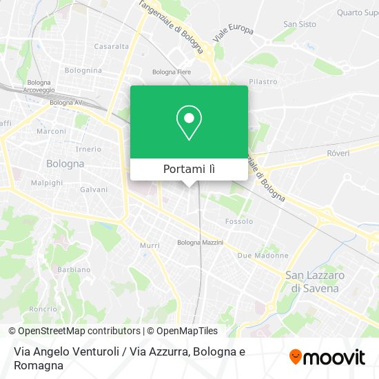 Mappa Via Angelo Venturoli / Via Azzurra