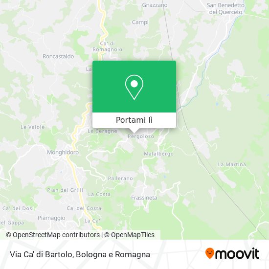 Mappa Via Ca' di Bartolo