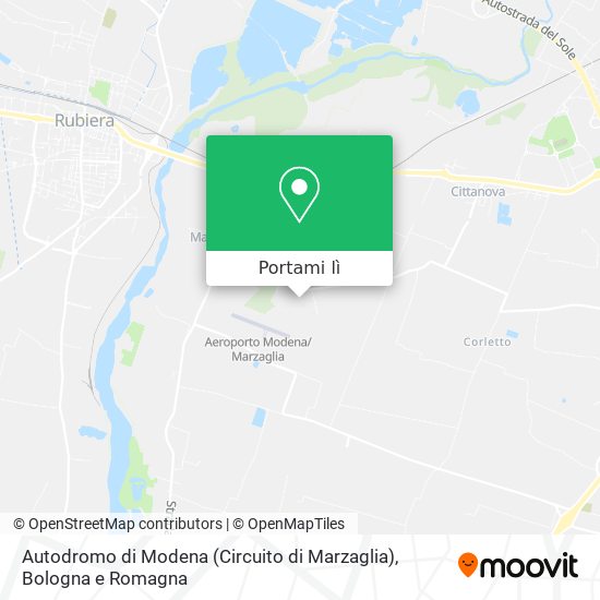 Mappa Autodromo di Modena (Circuito di Marzaglia)