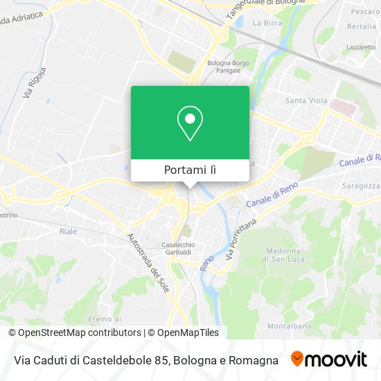 Mappa Via Caduti di Casteldebole 85