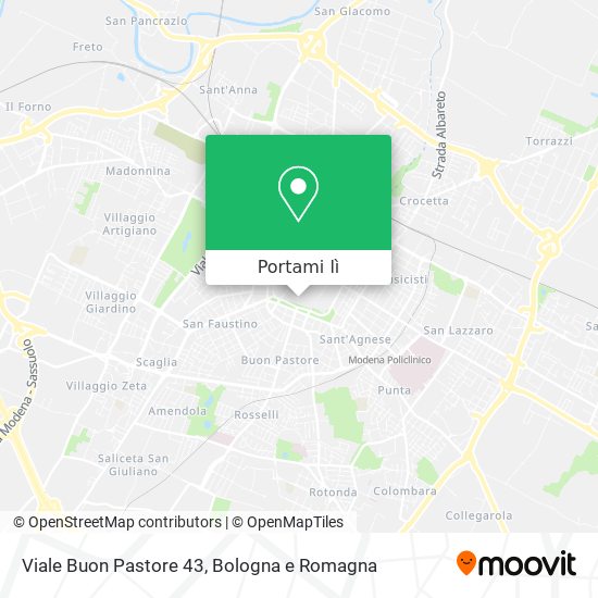 Mappa Viale Buon Pastore 43