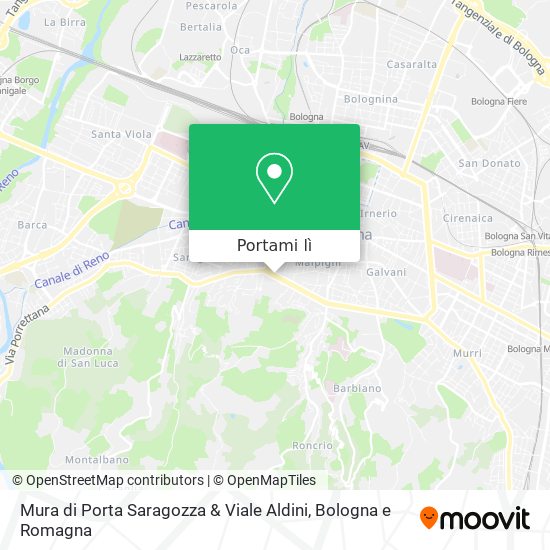 Mappa Mura di Porta Saragozza & Viale Aldini