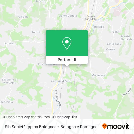 Mappa Sib Società Ippica Bolognese