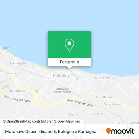 Mappa Motonave Queen Elisabeth