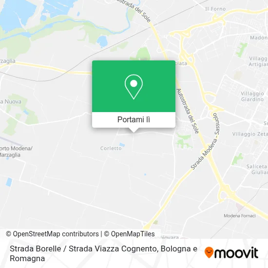 Mappa Strada Borelle / Strada Viazza Cognento