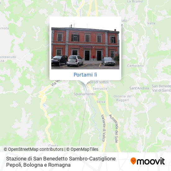 Mappa Stazione di San Benedetto Sambro-Castiglione Pepoli