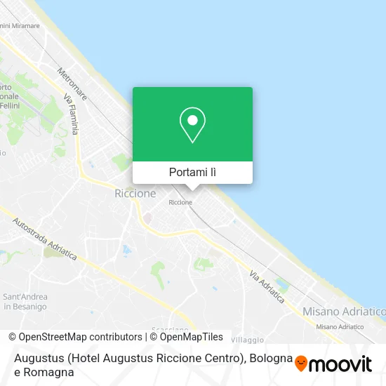 Mappa Augustus (Hotel Augustus Riccione Centro)
