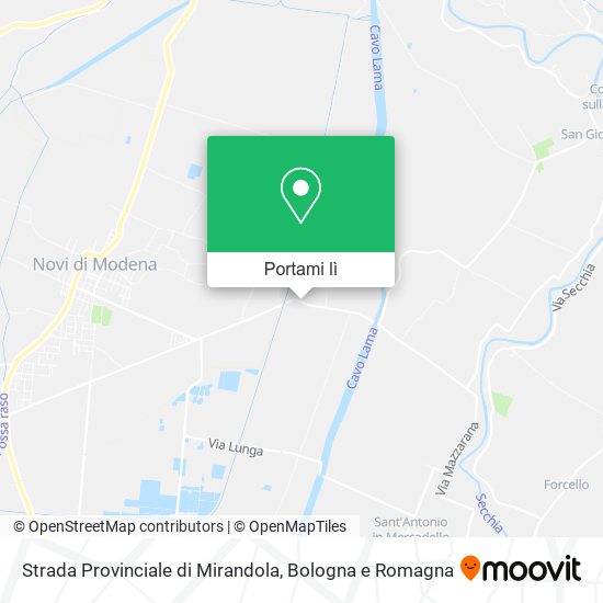 Mappa Strada Provinciale di Mirandola
