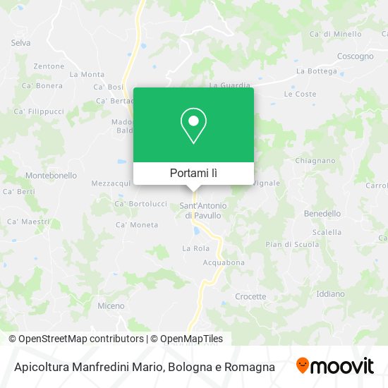 Mappa Apicoltura Manfredini Mario