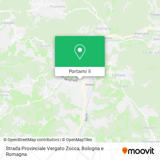 Mappa Strada Provinciale Vergato Zocca