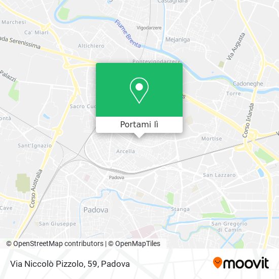 Mappa Via Niccolò Pizzolo, 59