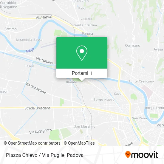 Mappa Piazza Chievo / Via Puglie