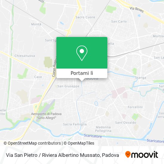 Mappa Via San Pietro / Riviera Albertino Mussato