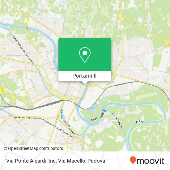 Mappa Via Ponte Aleardi, Inc. Via Macello