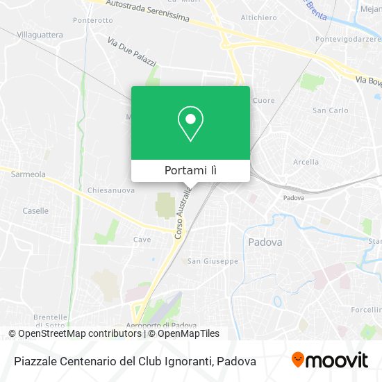 Mappa Piazzale Centenario del Club Ignoranti