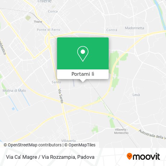 Mappa Via Ca' Magre / Via Rozzampia