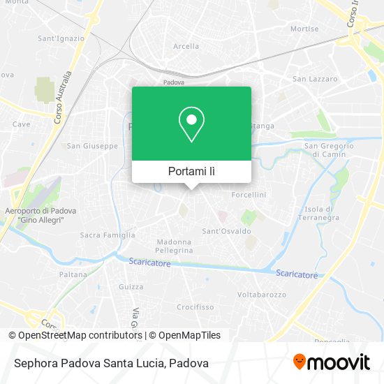 Mappa Sephora Padova Santa Lucia