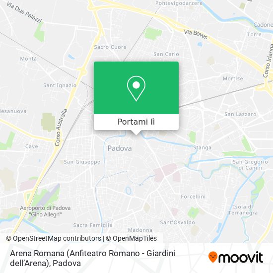 Mappa Arena Romana (Anfiteatro Romano - Giardini dell’Arena)