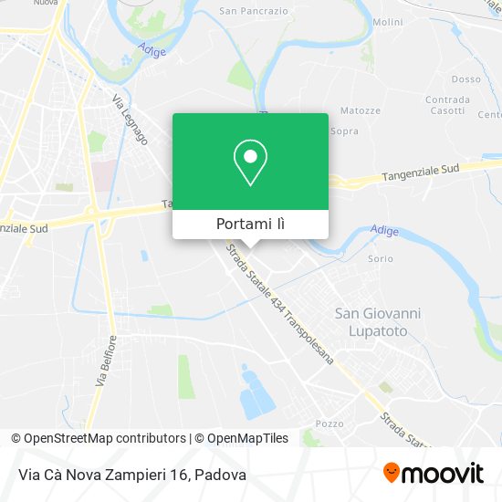 Mappa Via Cà Nova Zampieri  16