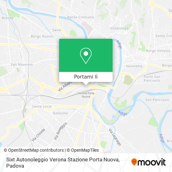 Mappa Sixt Autonoleggio Verona Stazione Porta Nuova