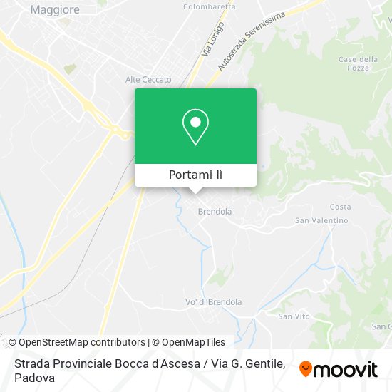 Mappa Strada Provinciale Bocca d'Ascesa / Via G. Gentile
