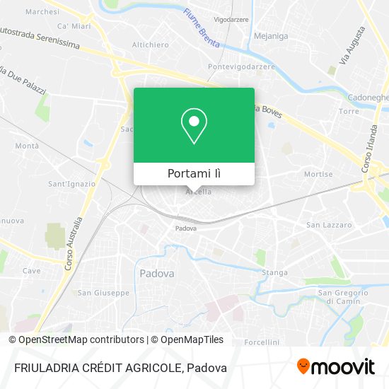 Mappa FRIULADRIA CRÉDIT AGRICOLE