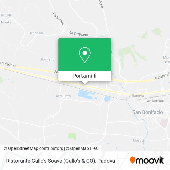 Mappa Ristorante Gallo's Soave (Gallo's & CO)